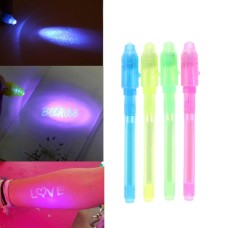 1/4/7pcs Creative Magic UV Light Pen Invisible Ink Pen Glow in the dark Pen with Built-in UV Light Gifts and Security Marking