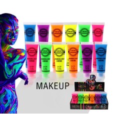 6 Pcs Set Face & Body Paint Neon Glow in the Dark for Rave Festival Party pigment powder