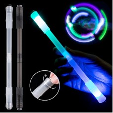Cool Rotating LED Flash Pen with Light Students Fashion Gaming Spinning Pen with Battery Kids Gift Glowing in the Dark Spinner